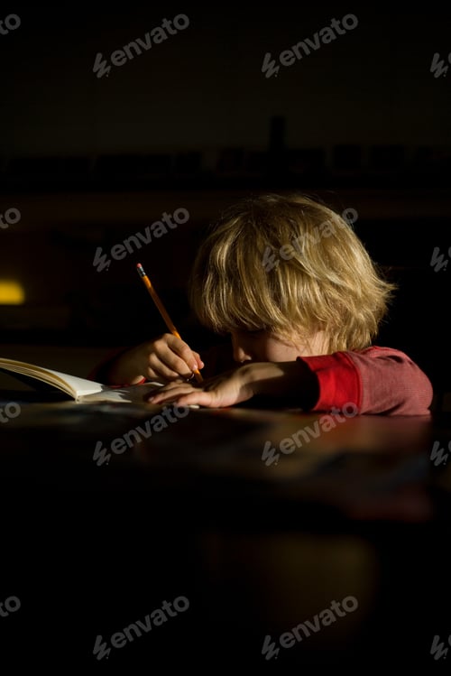 Preview: Boy doing homework