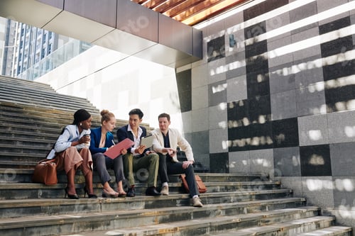 Preview: Business team discussing project