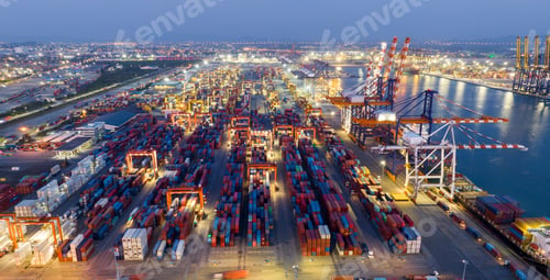 Preview: Shipyard Cargo Container Sea Port Freight forwarding service logistics and transportation.