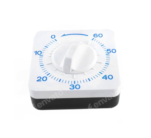 Preview: Kitchen timer isolated on white