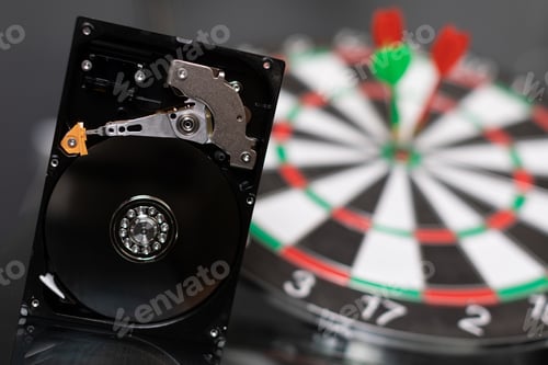 Preview: Winchester on background of Darts hit center of target