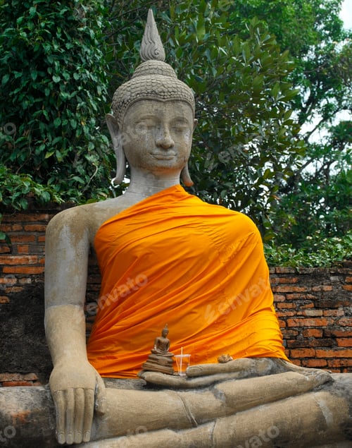Preview: Buddhist statue at Ayutthaya near Bangkok. Thailand