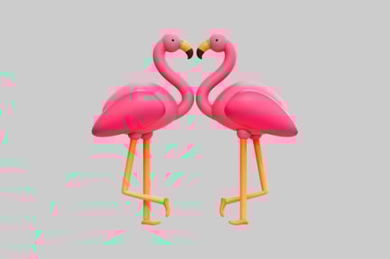 Preview: Flamingo pair: summer romance