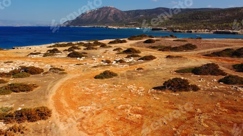 Preview: Aerial view of Akamas Peninsula National Park, near of Aphrodite bay, Cyprus.