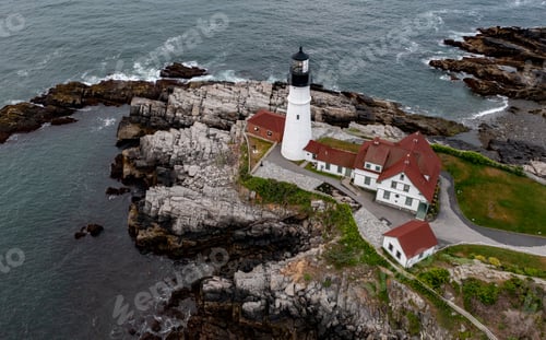 Preview: Portland Head Lighthouse Drone Photo