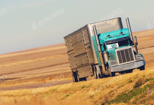 Preview: Semi Truck on Prairie Road