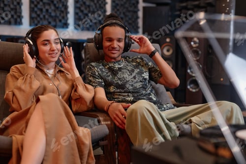 Preview: Couple listening to vinyl records at home