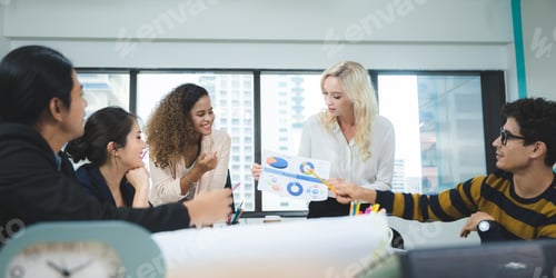 Preview: business person team group meeting discussion with partner teamwork for corporate working plan