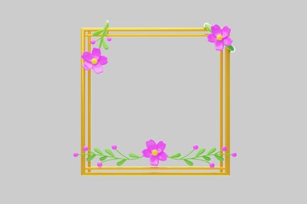 Preview: Floral frame accent