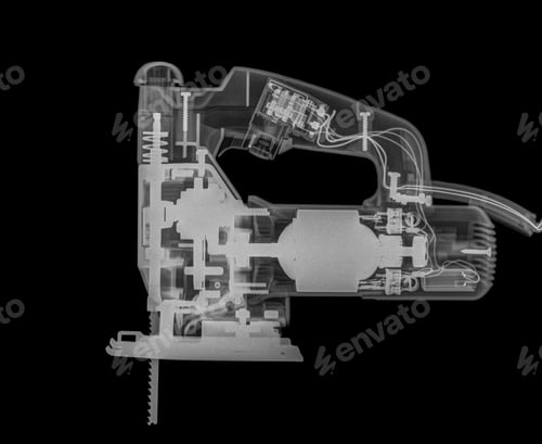 Preview: X-ray of a jigsaw power tool