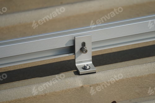 Preview: Install aluminum rails to support for solar cell panels.