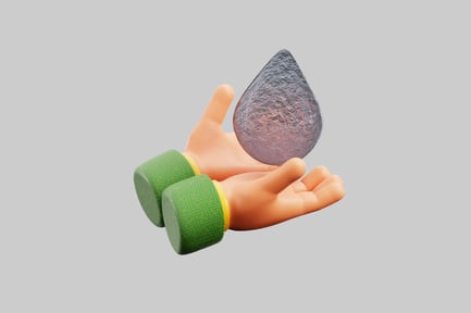 Visualização: Mãos de desenho animado segurando enfeite de cristal