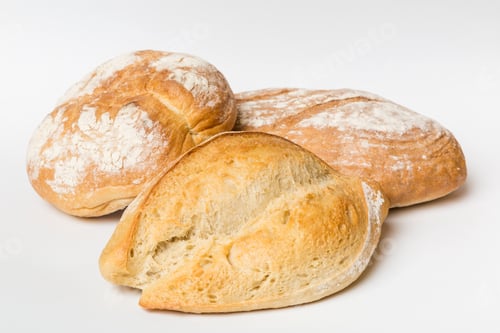 Preview: Homemade natural breads. Different kinds of fresh bread as background,
