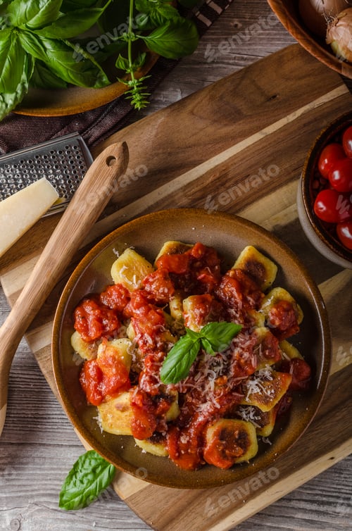 Preview: Roasted gnocchi with tomato souce