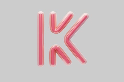 Aperçu: Graphisme « 1K » rose stylisé