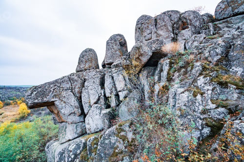 Preview: large stone boulder in Aktovsky Canyon Ukraine