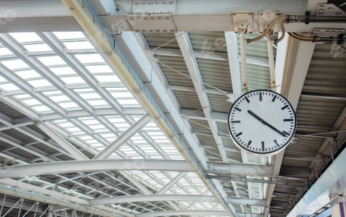 Preview: Clock at the railway station for passenger looking the time