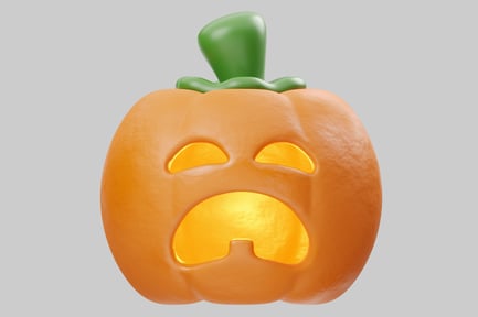 Preview: Jack-o'-lantern with a sad face
