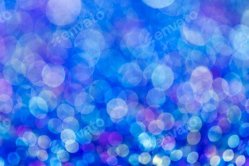 Preview: Abstract bright blue bokeh background