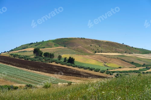 Preview: Landscape along the road from Termoli to Serracapriola, Southern Italy