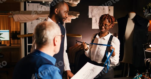 Preview: Client working with luxury couturier