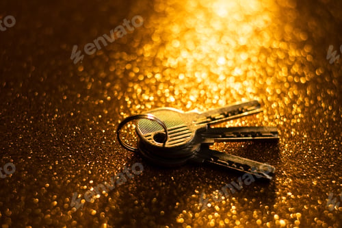 Preview: Key on gold background