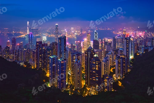 Preview: Hong Kong skyscrapers skyline cityscape view