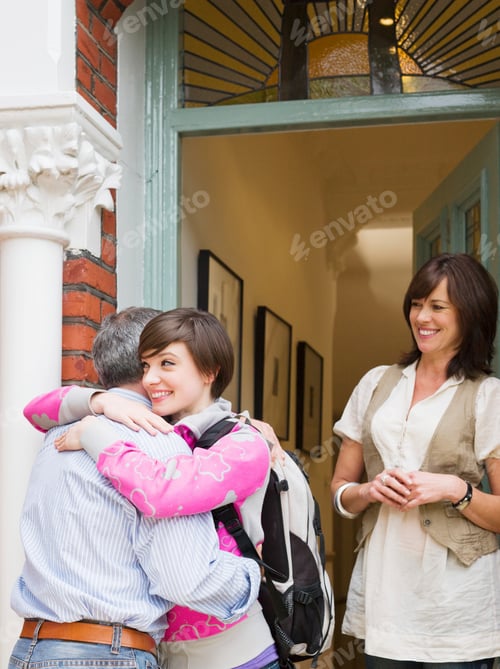 Preview: A warm embrace as a teenager leaves home with a loved one watching on