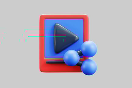 Preview: Play button with share icon