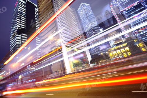 Preview: traffic in city at night