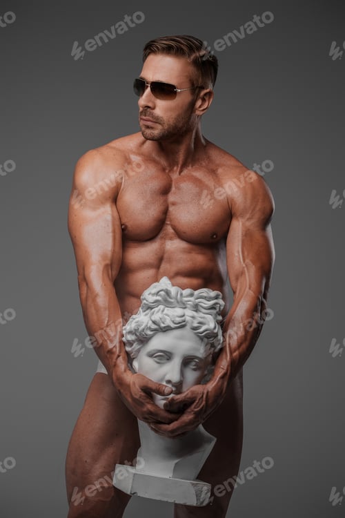 Preview: A charismatic male model with a muscular physique