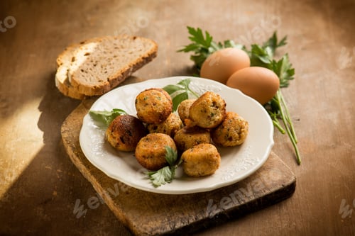 Preview: finger food fish meatball with herbs