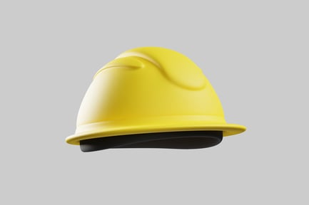 Preview: Bright yellow safety helmet