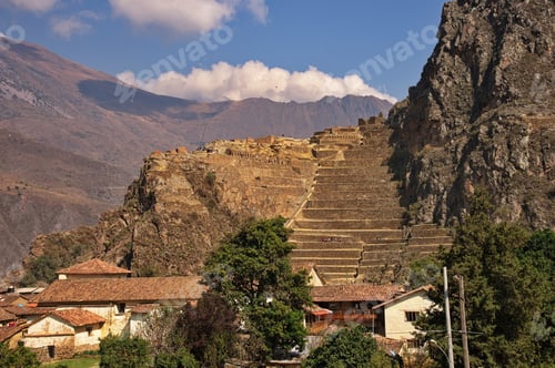 Preview: Archaeological site in Ollantaytambou on the top of the mountain