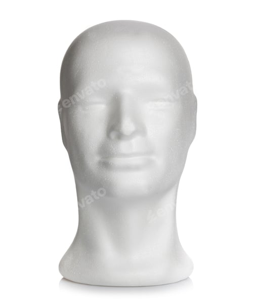 Preview: Male head of styrofoam