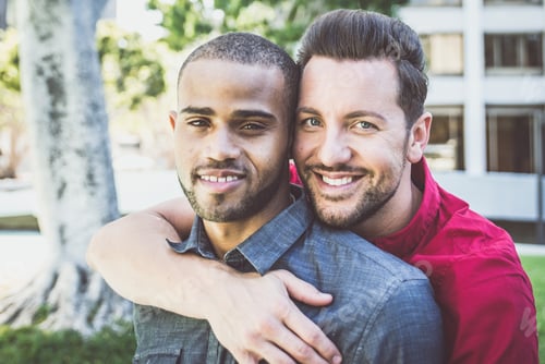Preview: happy gay couple spending time together