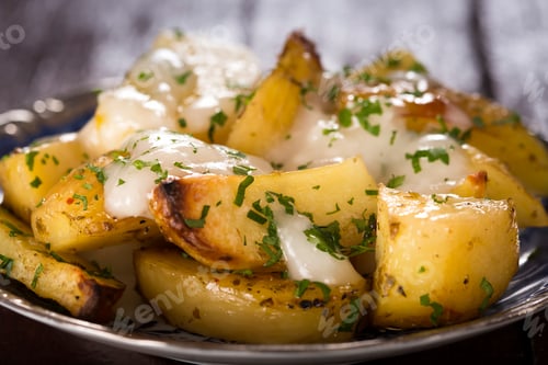 Preview: Baked potatoes with garlic