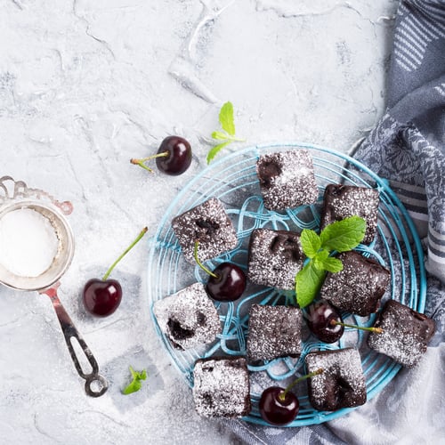 Preview: Homemade chocolate cherry brownie cake