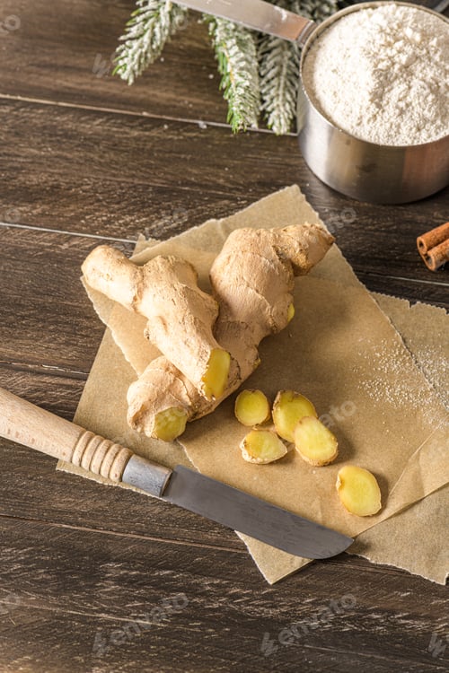 Preview: Ginger root and sliced