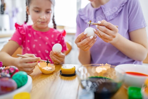 Preview: Mother Daughter Decorating Easter Eggs