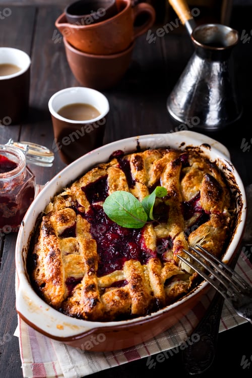 Preview: Homemade delicious cherry berry tart