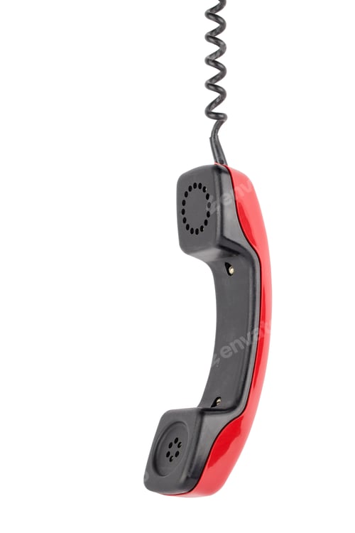 Preview: Red hanging telephone receiver