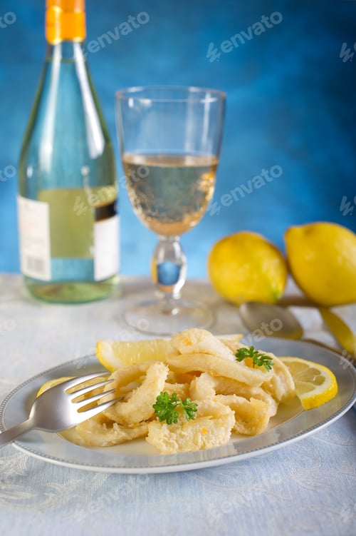 Preview: fried squid with lemon