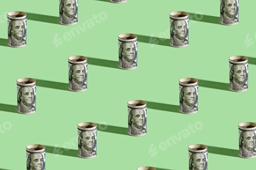 Preview: Diagonal pattern dollar banknote modern concept of finance savings investment and pension.