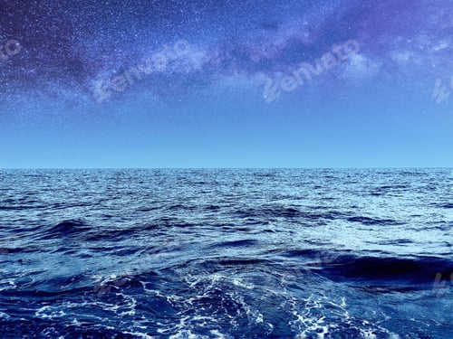 Preview: Dreamy fantasy night sky at the sea