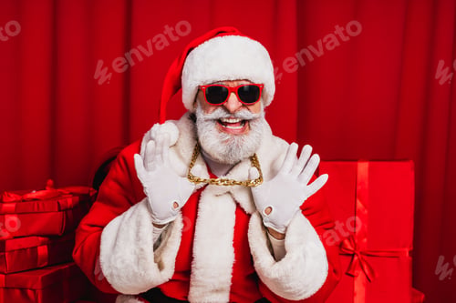 Preview: Santa Claus portrait, Christmas and newyear festive days concepts