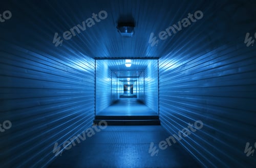 Preview: Long metal tunnel or passage