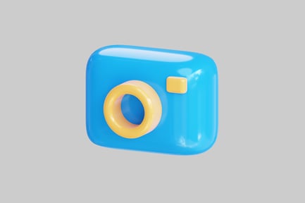 Preview: Chunky blue camera