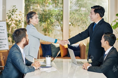 Preview: Handshake after productive meeting