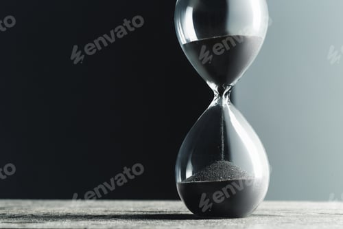 Preview: Hourglass on dark background